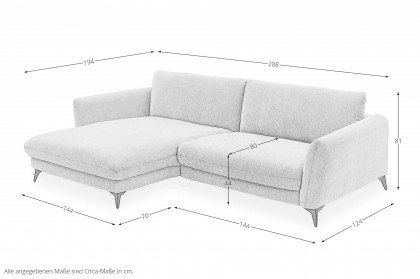 MP-IN23149 von Megapol - Ecksofa Variante links silver
