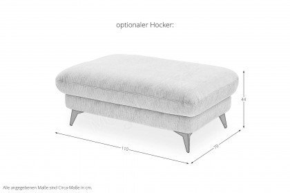 MP-IN23149 von Megapol - Ecksofa Variante links silver