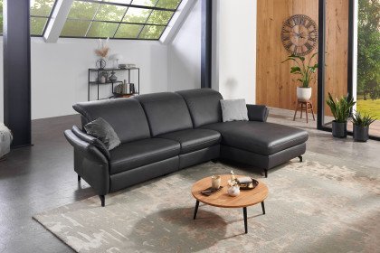 Elima von Polsteria - Ecksofa Variante rechts anthrazit