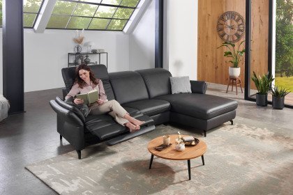 Elima von Polsteria - Ecksofa Variante rechts anthrazit