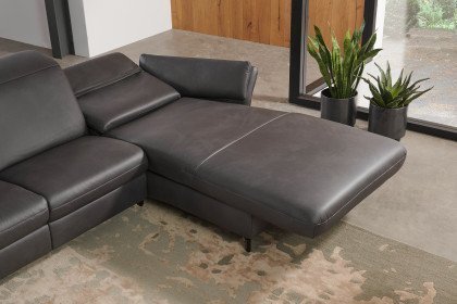 Elima von Polsteria - Ecksofa Variante rechts anthrazit