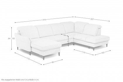 ZE-EM23048 von Zehdenick - Wohnlandschaft Variante rechts ecru