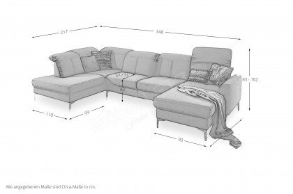 Toronto Lounge von Carina - Wohnlandschaft Variante links brown