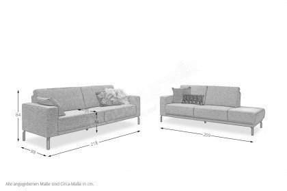 1101 von Carina - Polster-Duo stone