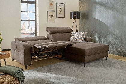 Doppio von Job - Ecksofa Ausführung rechts dunkelbraun