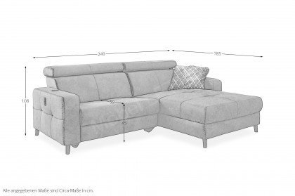 Doppio von Job - Ecksofa Ausführung rechts dunkelbraun