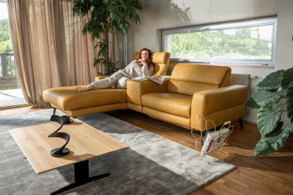 Asarina von ADA Mindful Living - Lederecke links maize-yellow