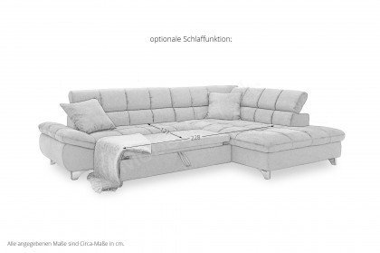 Gemini von COTTA - Couchgarnitur Variante rechts stone