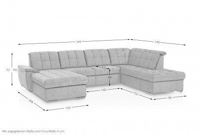 Durango von Exxpo - Wohnlandschaft rechts anthracite