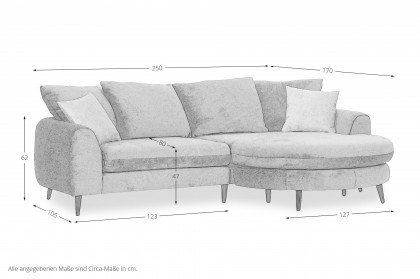 Aneo von GUTMANN - Polstersofa rechts grau