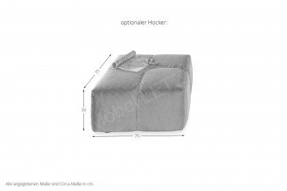 MR Marlo von Musterring - Eckcouch Variante rechts weiß