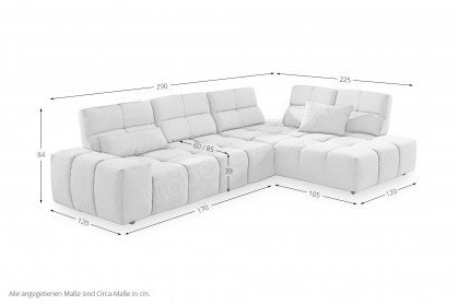 MR Marlo von Musterring - Eckcouch Variante rechts weiß