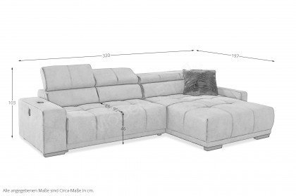 Le Mans von Job - Ecksofa Ausführung rechts dunkelbraun