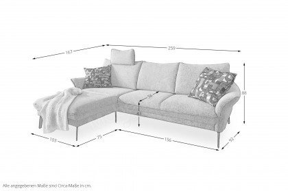 S385 Anna von Ponsel - Eckgarnitur links hellgrau