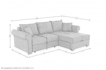 List von Job - Ecksofa Ausführung rechts taupe