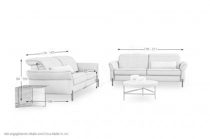 1485 von Himolla - Ledergarnitur alabasta