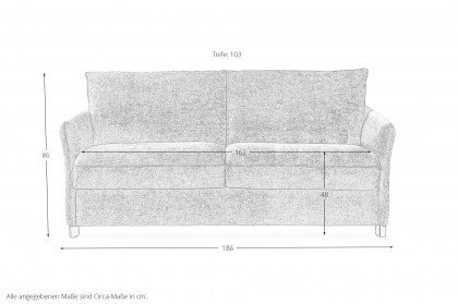 Inga von Bali - Schlafsofa blaugrau