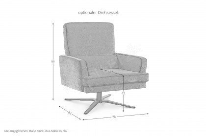 MR 4580 von Musterring - Polster-Duo blue-grey