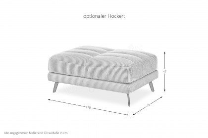 Helmond-LE24 von ED-Lifestyle - Bigsofa stone