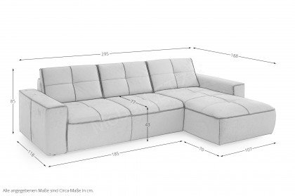 PN-IN24071 von Polinova - Ledergarnitur Ausführung rechts stone