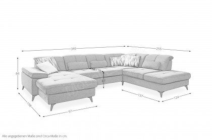 MP-IN24022 von Megapol - Wohnlandschaft Variante rechts steel