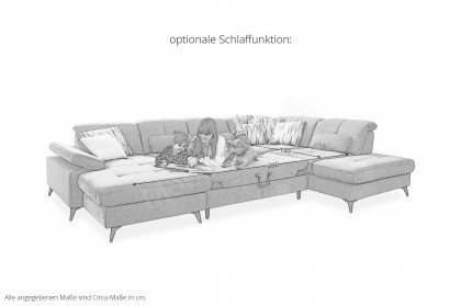 MP-IN24022 von Megapol - Wohnlandschaft Variante rechts steel