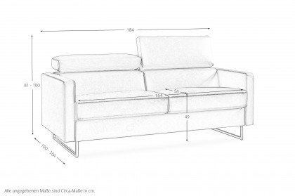 Alina von Bali - Schlafsofa dunkelrot