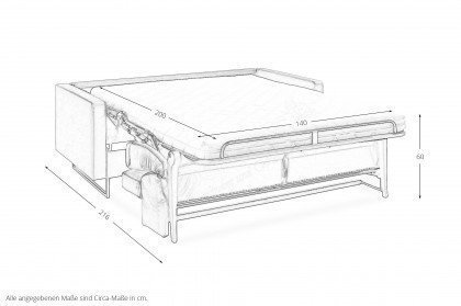 Alina von Bali - Schlafsofa dunkelrot