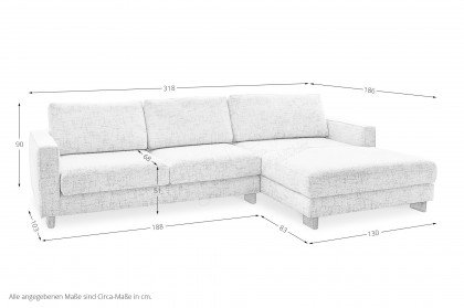 Genoa von Primavera Furniture - Polsterecke rechts silver
