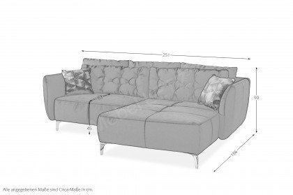 Salome von Job - Ecksofa Variante rechts schwarz