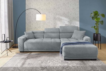 Domino-LE25 von Job - Ecksofa Ausführung rechts mittelgrau