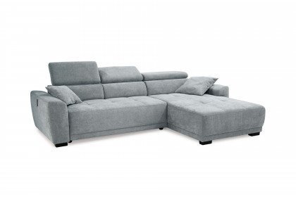 Domino-LE25 von Job - Ecksofa Ausführung rechts mittelgrau