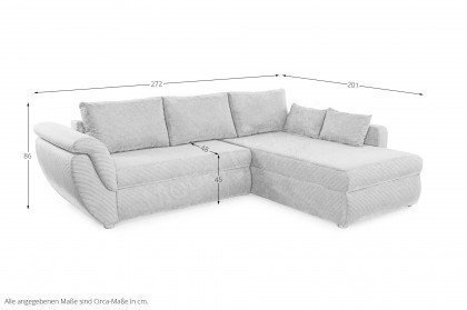 Torgau von Job - Ecksofa Ausführung rechts grau