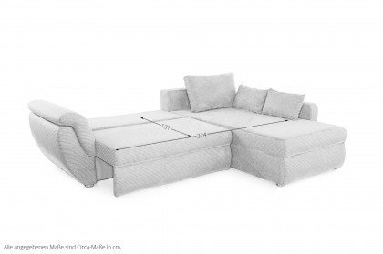 Torgau von Job - Ecksofa Ausführung rechts grau
