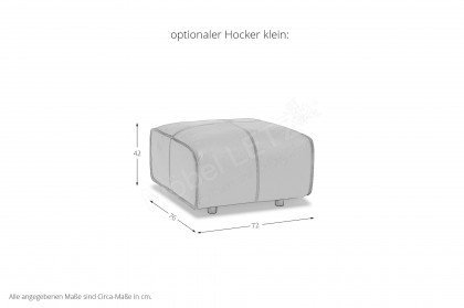 Colosseo von designwerk - Sofaecke rechts sand