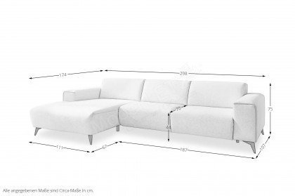 MP-IN24031 von Megapol - Ecksofa Variante links weiß