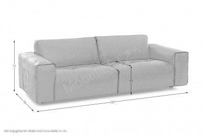 Beaumont von Het Anker - Ledersofa superblack