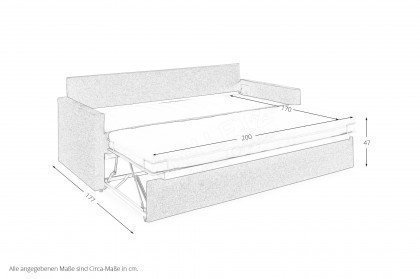 Nizza von Bali - Schlafsofa grau-anthrazit