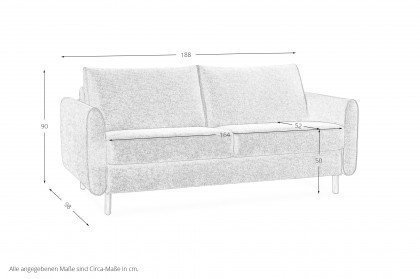 Carla von Bali - Schlafsofa blau