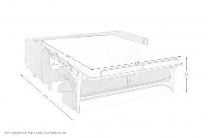 Carla von Bali - Schlafsofa blau