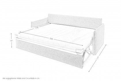 Pisa von Bali - Schlafsofa rosa