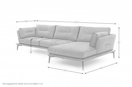 Mitch von Het Anker - Ledergarnitur rechts brown-rhum