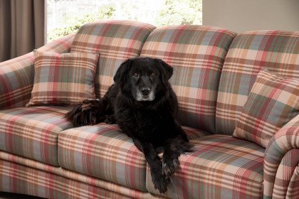 Trient von Schröno - Polstergarnitur rot-grün-kariert