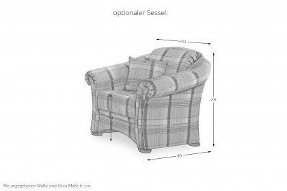Trient von Schröno - Polstergarnitur rot-grün-kariert