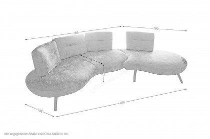 Curve von Poco - Sofaecke marsala