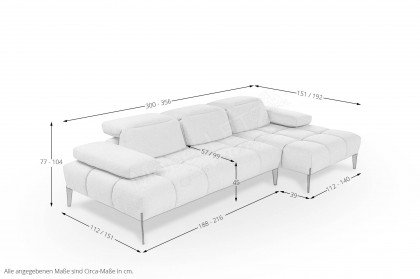 Skyline-LE25 von Calia Italia - Eckgarnitur rechts sabbia