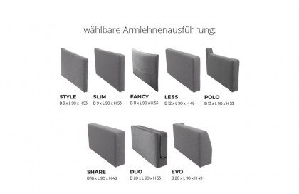 Nordic von Vilmers - Ecksofa Ausführung rechts rainy day