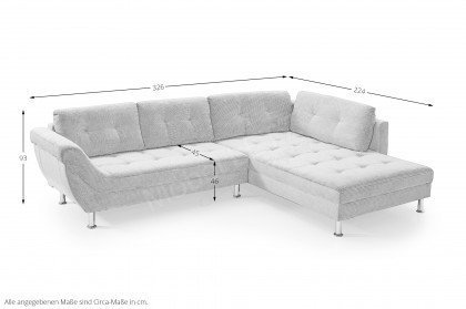 Medford von Exxpo - Polstergarnitur rechts dark-grey