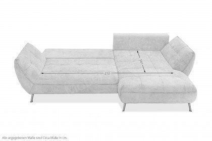 Samoa von Exxpo - Ecksofa rechts hellbraun