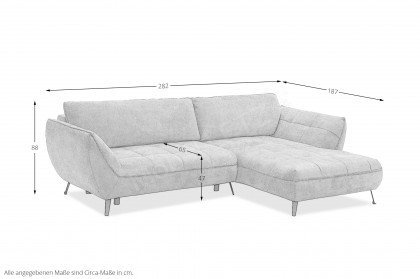 Samoa von Exxpo - Ecksofa rechts hellbraun